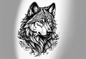 wolf tattoo idea