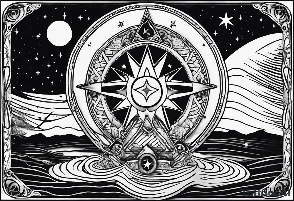 the star (tarot card) with Aquarius feeling tattoo idea