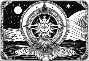 the star (tarot card) with Aquarius feeling tattoo idea