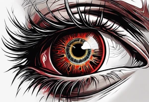 Bleeding eye flow from Alucard in Hellsing tattoo tattoo idea