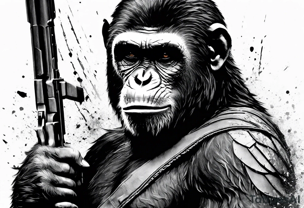 Caesar planet of the apes tattoo idea