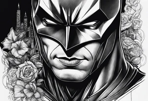 A Batman themed tattoo tattoo idea