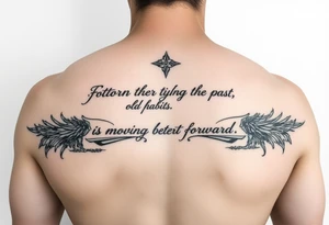 Forgetting the past and old habits, moving forward tattoo idea