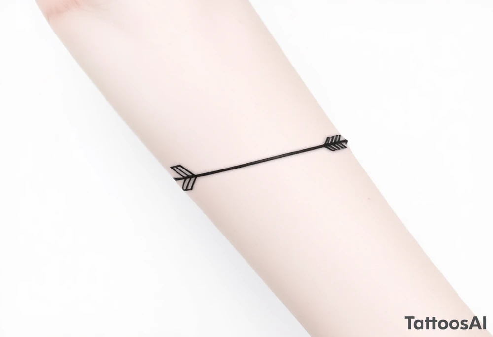 Realistic arrow tattoo idea