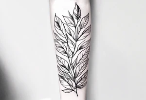 leaves around the forearm tattoo idea