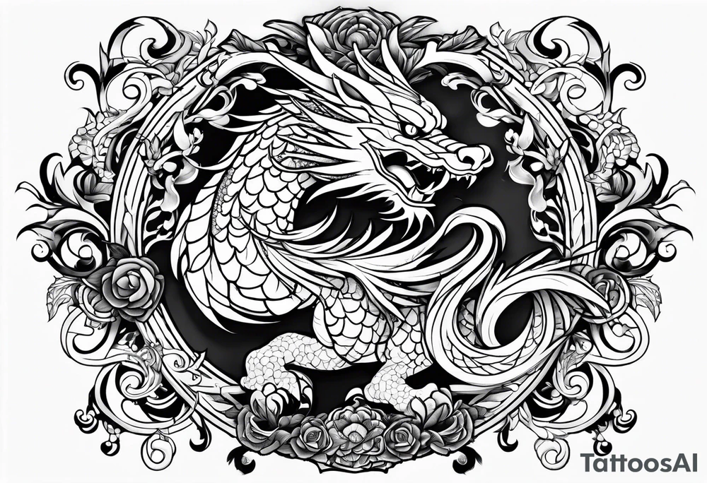 Dragão oriental tattoo idea