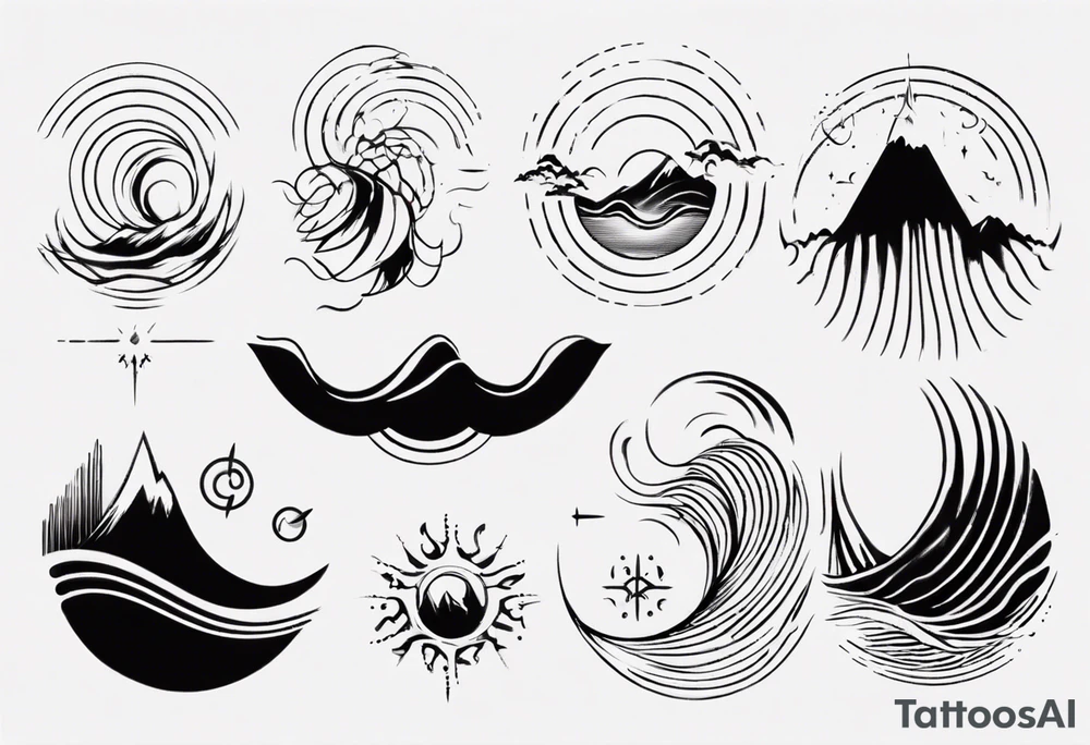 God is in the soundwaves, clean, small tattoo idea