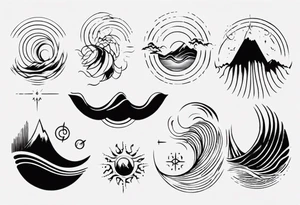 God is in the soundwaves, clean, small tattoo idea