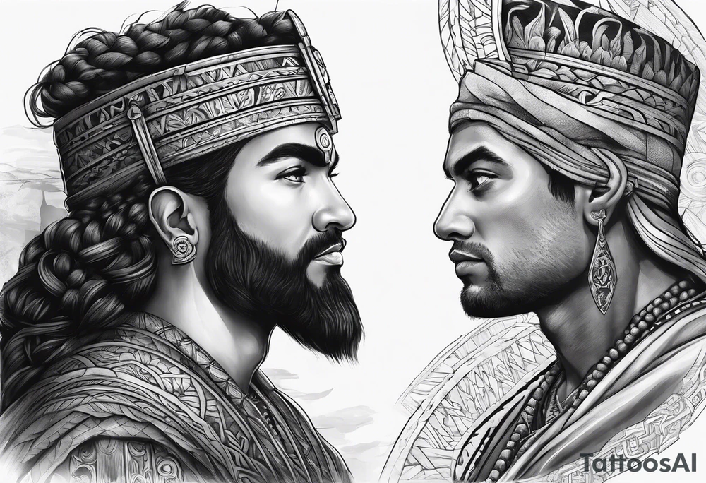 Jachin and boaz pillars tattoo idea