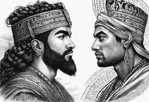 Jachin and boaz pillars tattoo idea