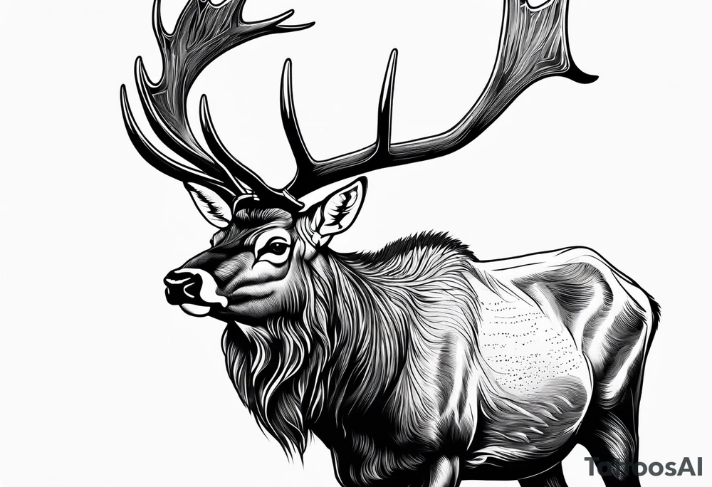 Elk Bugling tattoo idea