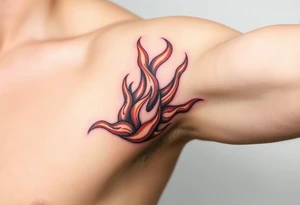 huge flames tattoo idea