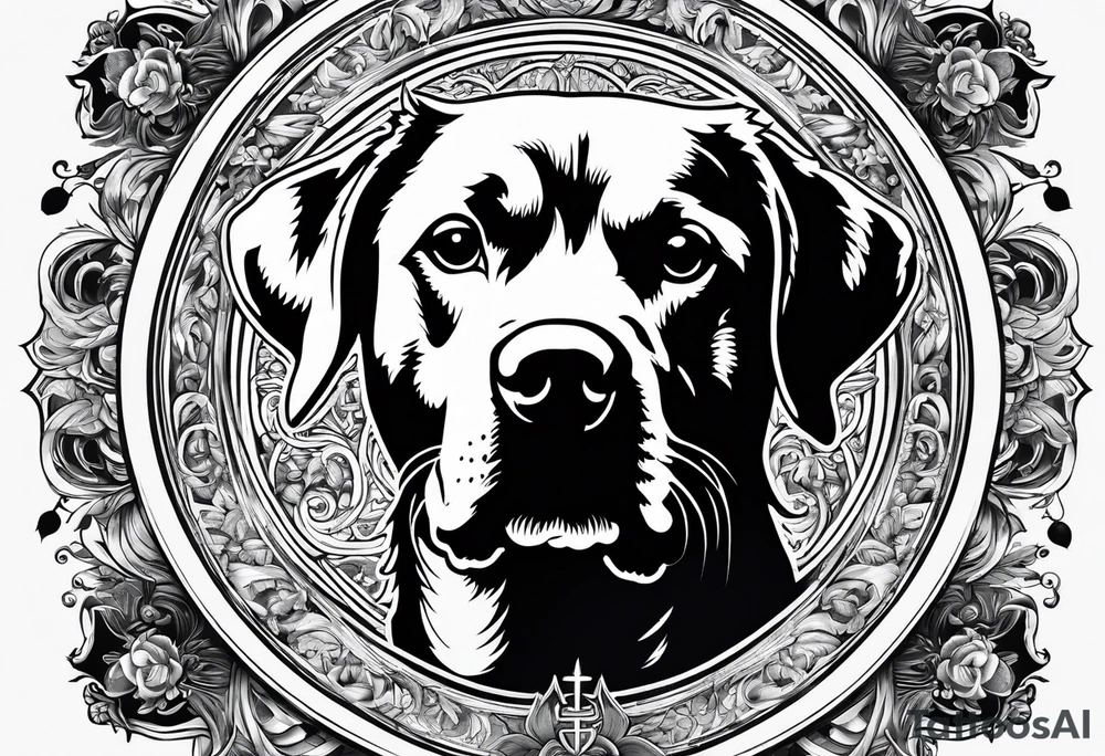 Pain, discipline and catholic religion. dogs tattoo idea