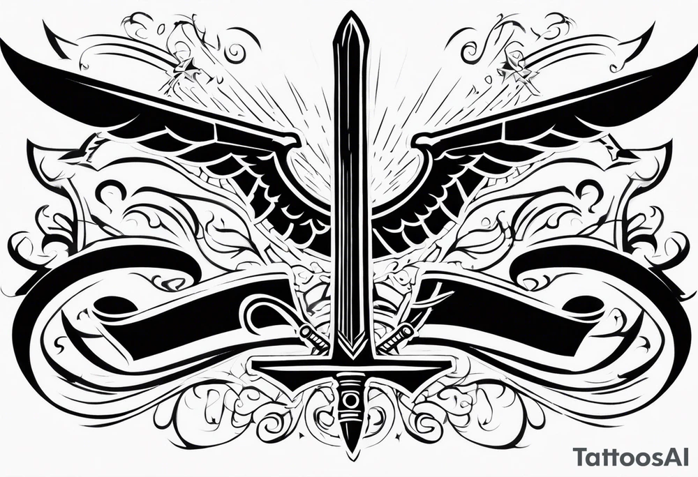 Valhalla sword tattoo idea