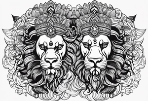 Laxmi Narasimha tattoo idea