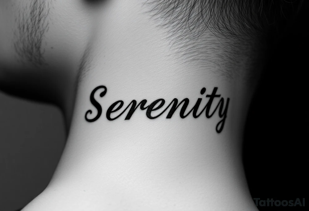 Serenity tattoo idea