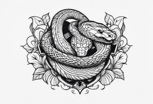 snake and dagger tattoo idea