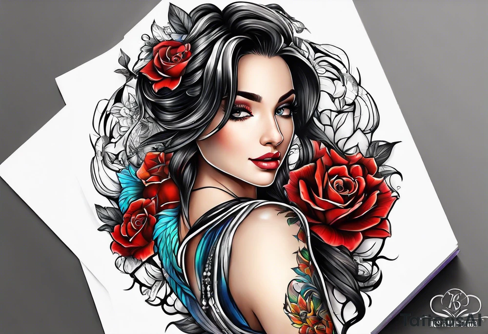 A design for my arm including picture of my kids and cool designs tattoo idea