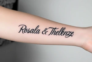 Combine the names rosela dashi and thellenze for a tattoo tattoo idea
