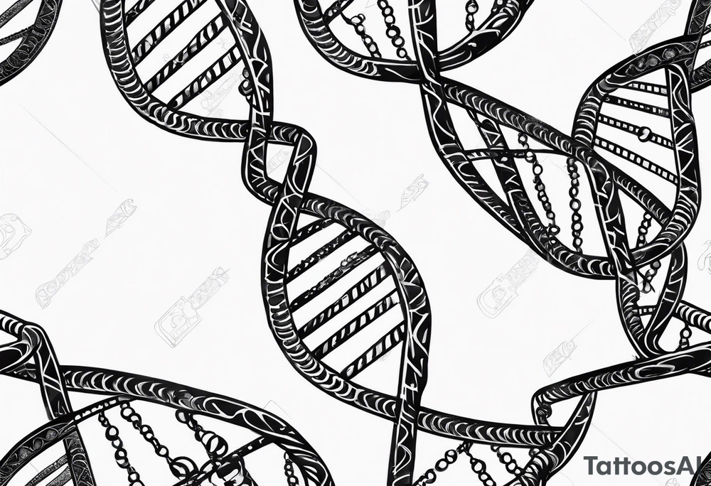 DNA strand tattoo idea