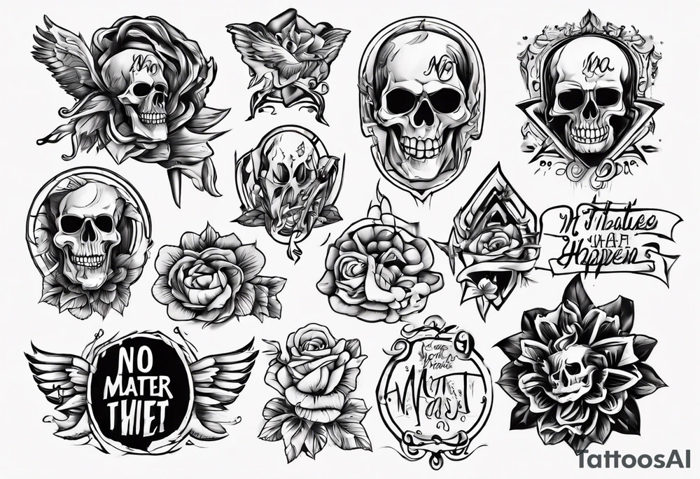 No pictures, just the phrase: No Matter What Happens... tattoo idea