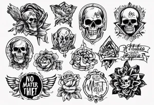No pictures, just the phrase: No Matter What Happens... tattoo idea