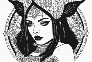 devil wednesday adams tattoo idea