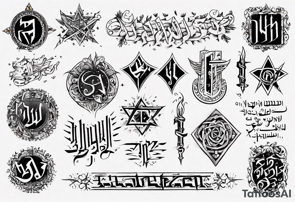 Hebrew written tattoo for arm tattoo idea