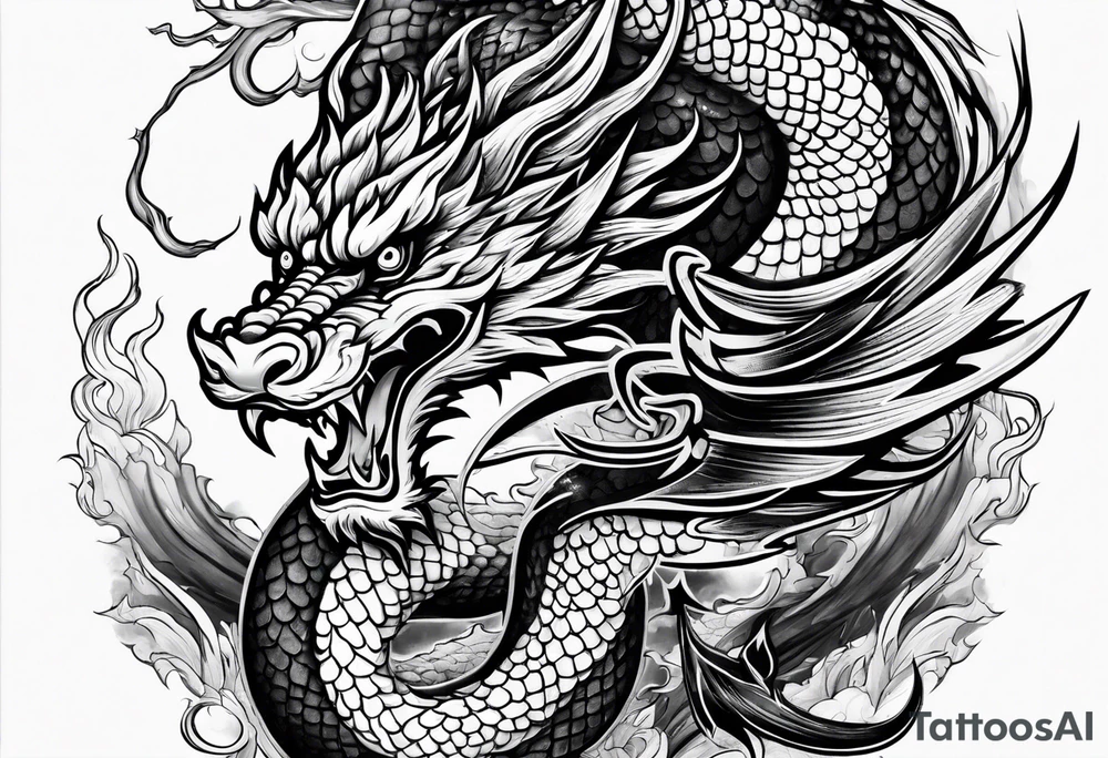 Japanese dragon tattoo idea