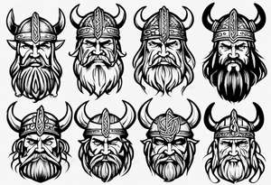 Viking face tattoo idea