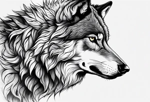 Alpha wolf tattoo idea