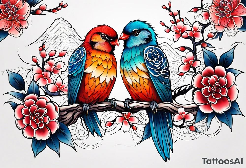 Love birds tattoo idea