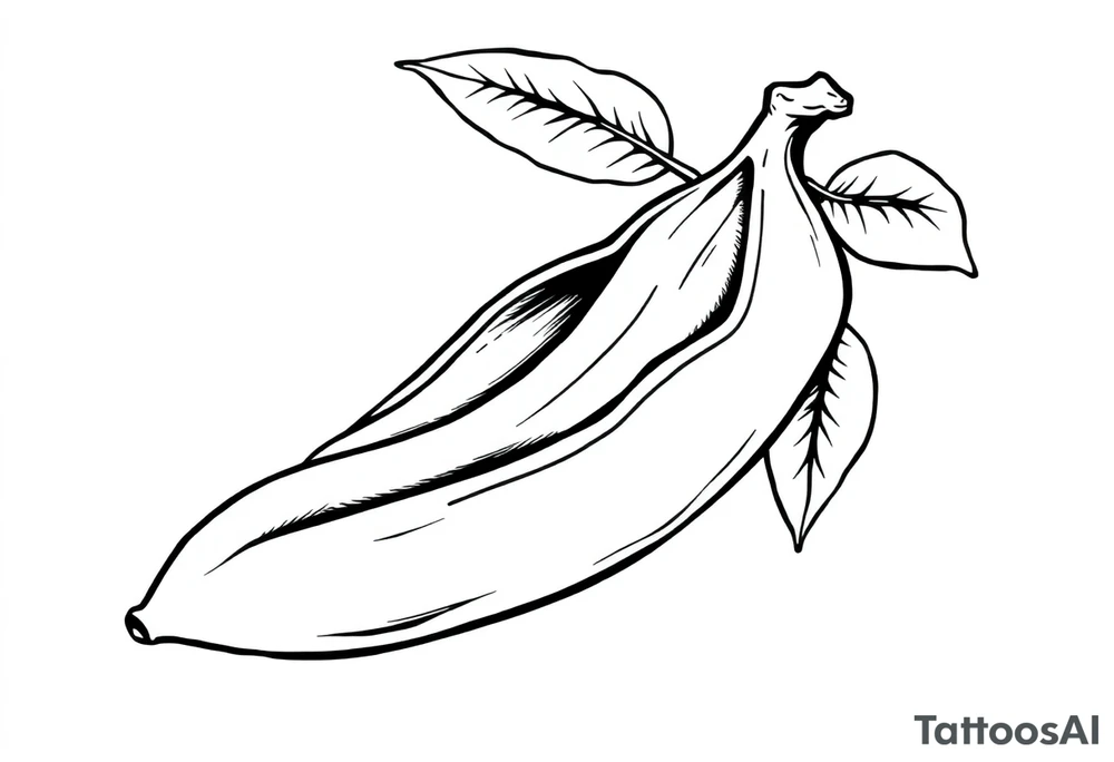 A banana inside a peach who submitted to the banana tattoo idea