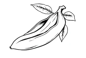 A banana inside a peach who submitted to the banana tattoo idea