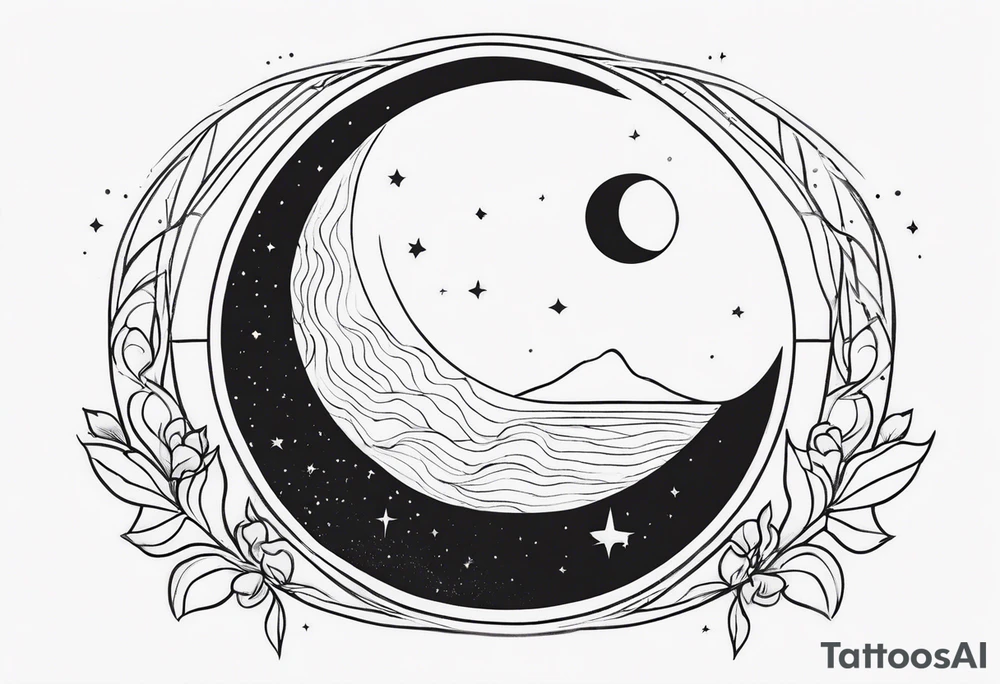 sacred moon tattoo idea