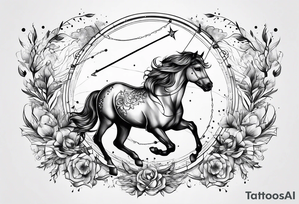 Sagittarius constellation tattoo idea