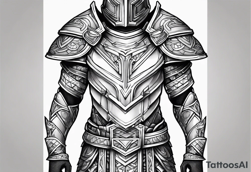 armor sleeve tattoo idea