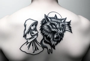 Little red riding hood and the big bad wolf tattoo idea