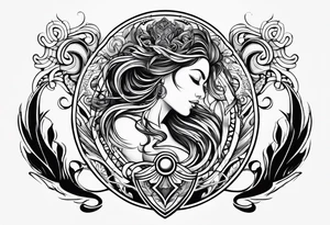 Aquarius tattoo in a tribal design tattoo idea