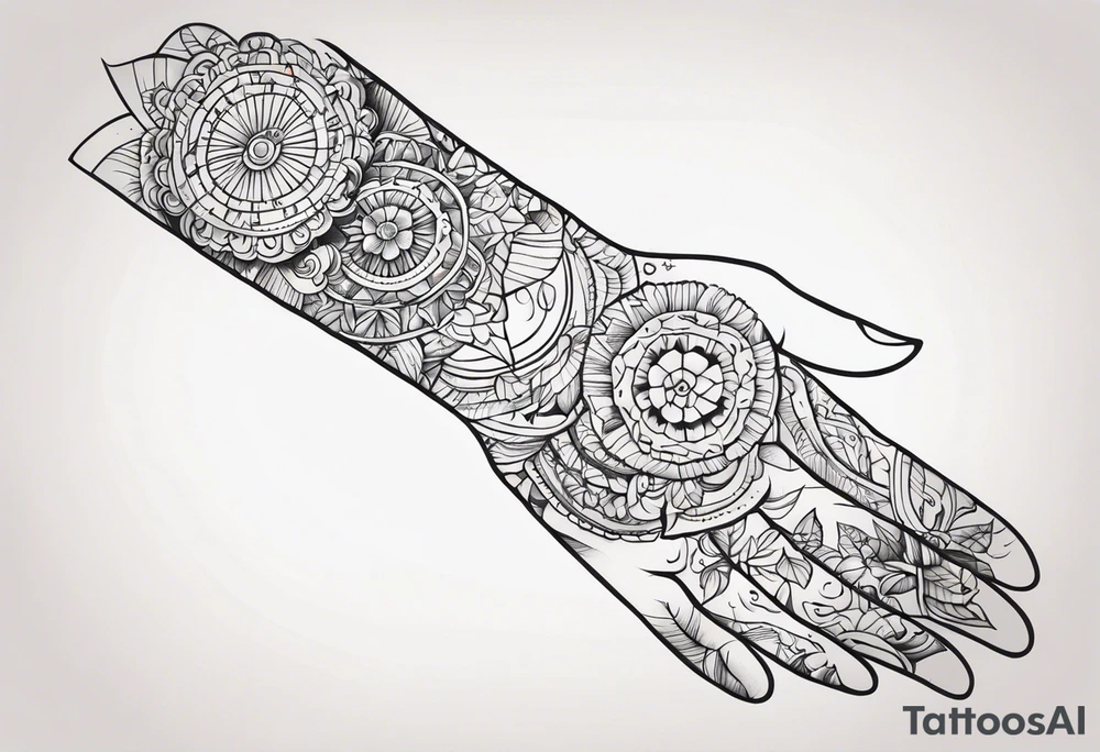 full hand tattoo tattoo idea