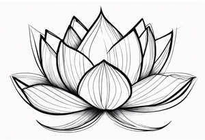 white lotus flower geometric tattoo idea