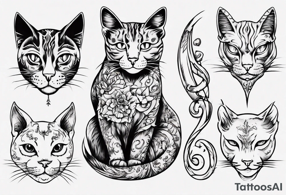 Cat big tattoo idea