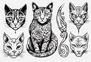 Cat big tattoo idea