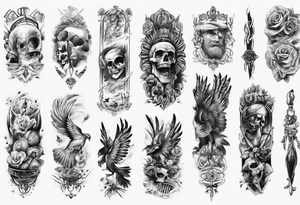 men’s arm sleeve, poland tattoo idea