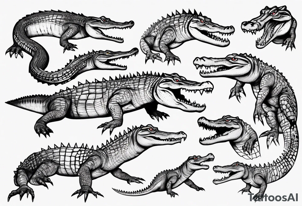 crocodile tattoo idea