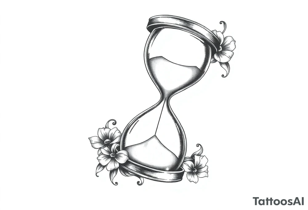 live with what you have and enjoy it to the fullest, hourglass, sun shines down tattoo idea