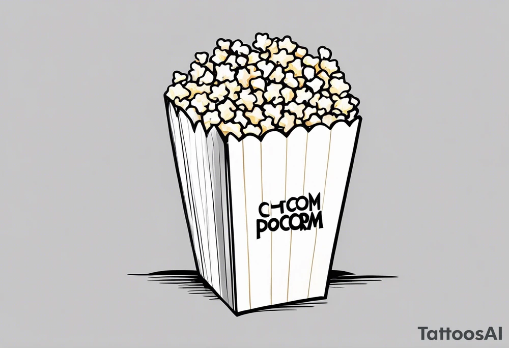 popcorn box tattoo idea