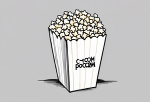 popcorn box tattoo idea