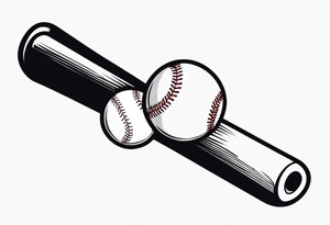 baseball and bat tattoo idea