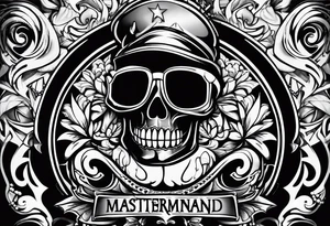 Graffiti style the word mastermind tattoo idea